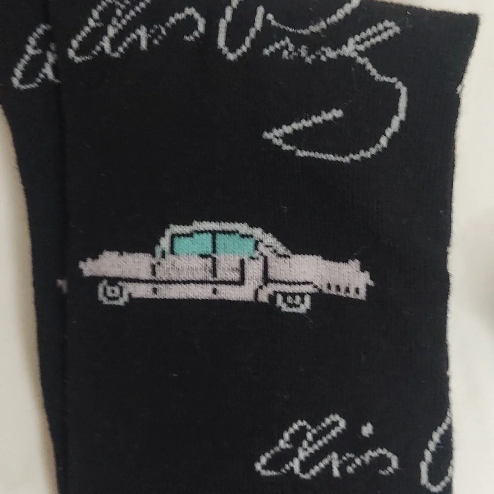 Lot 4 Pair ELVIS Presley Crazy Socks  Crew Graphic Prints NEW One Size 7-12